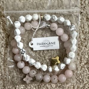 Park Lane Pink and White Charm Bracelets